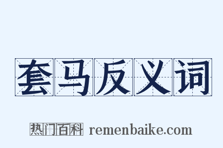 套马反义词是什么意思的图片